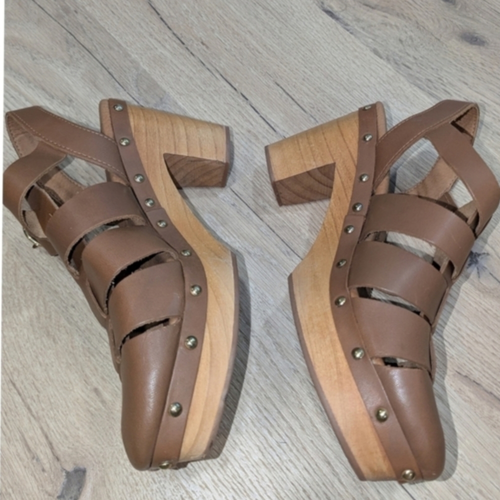 Anthropologie Pilcro Leather Fisherman Clog Sandal - Picture 4 of 10